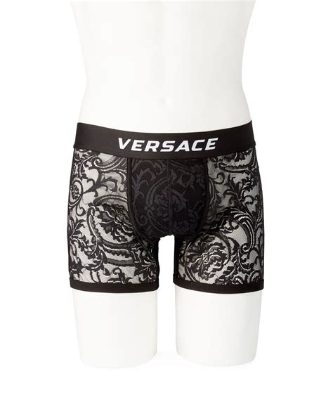 versace men's lace mesh boxer briefs|Versace boxer shorts sale.